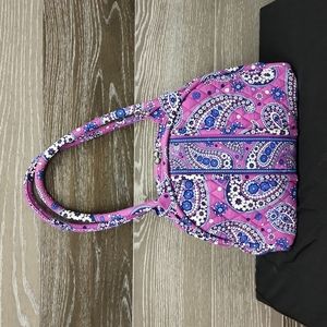 Vera Bradley claw opening hand bag purple n blue like new